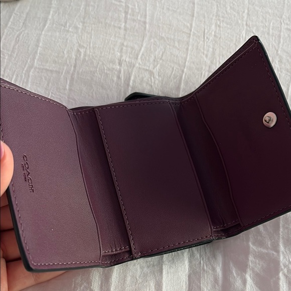 Coach Plum Purple Studded Women's Wallet - Picture 2 of 3